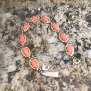 Kendra Scott coral stone gold bracelet